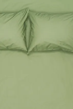 Pima Cotton Percale Bedding in Sage Green Color