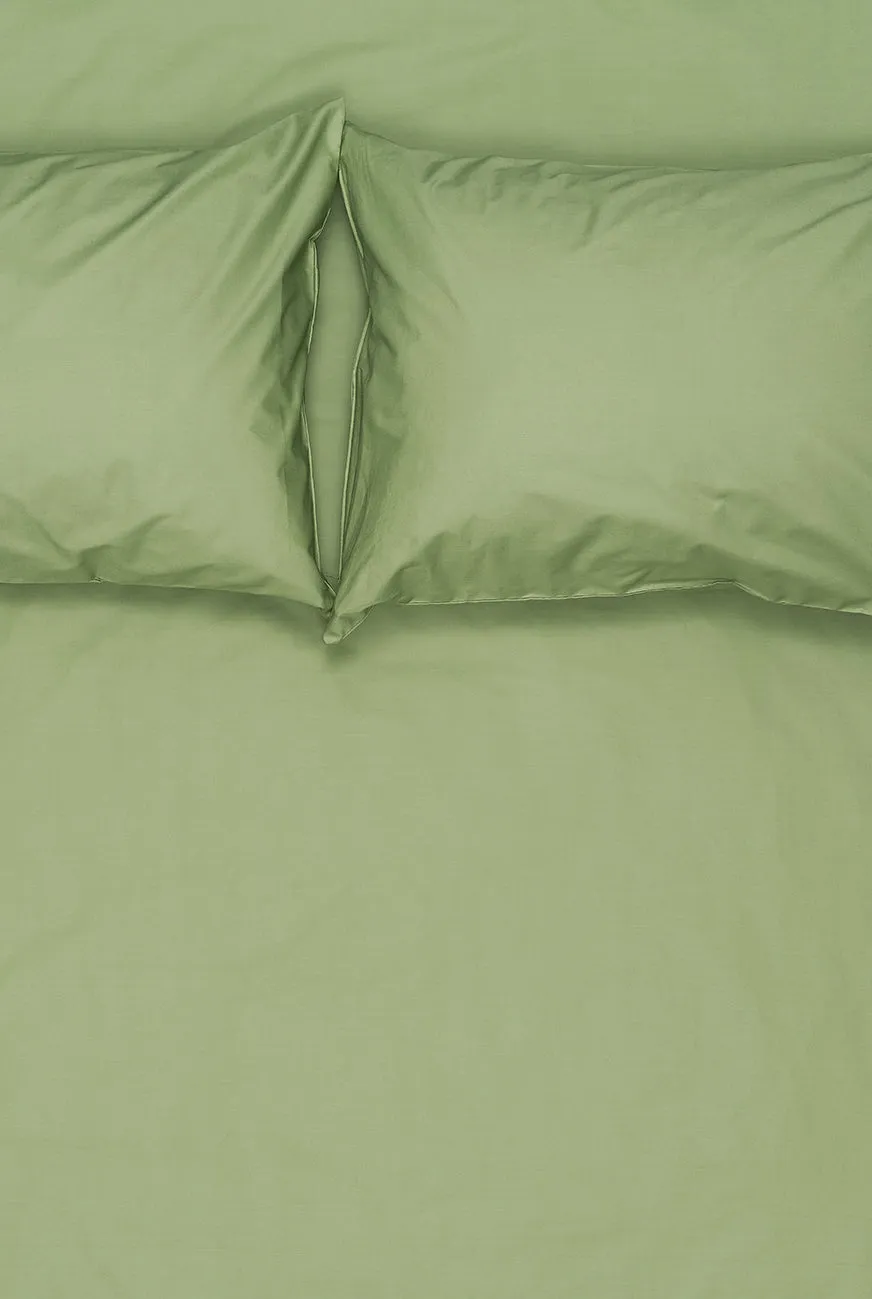 Pima Cotton Percale Bedding in Sage Green Color