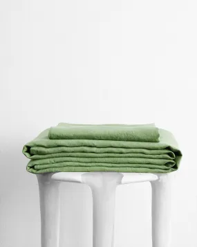 Pistachio 100% French Flax Linen Sheet Set