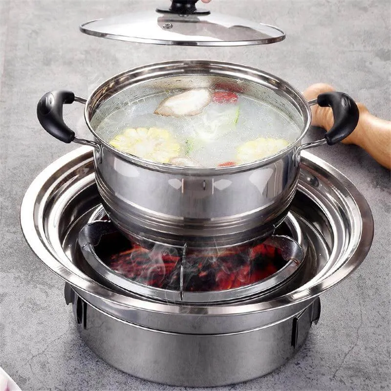 Portable Korean Style Stainless Steel Charcoal Camping Grill