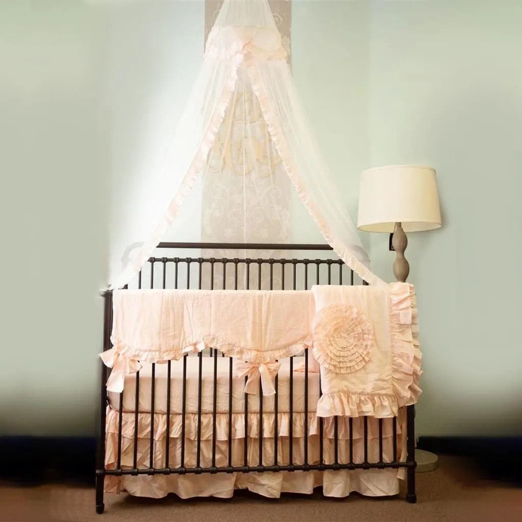 Posh Dreams Pink Ruffle Cotton Complete Bedding Set