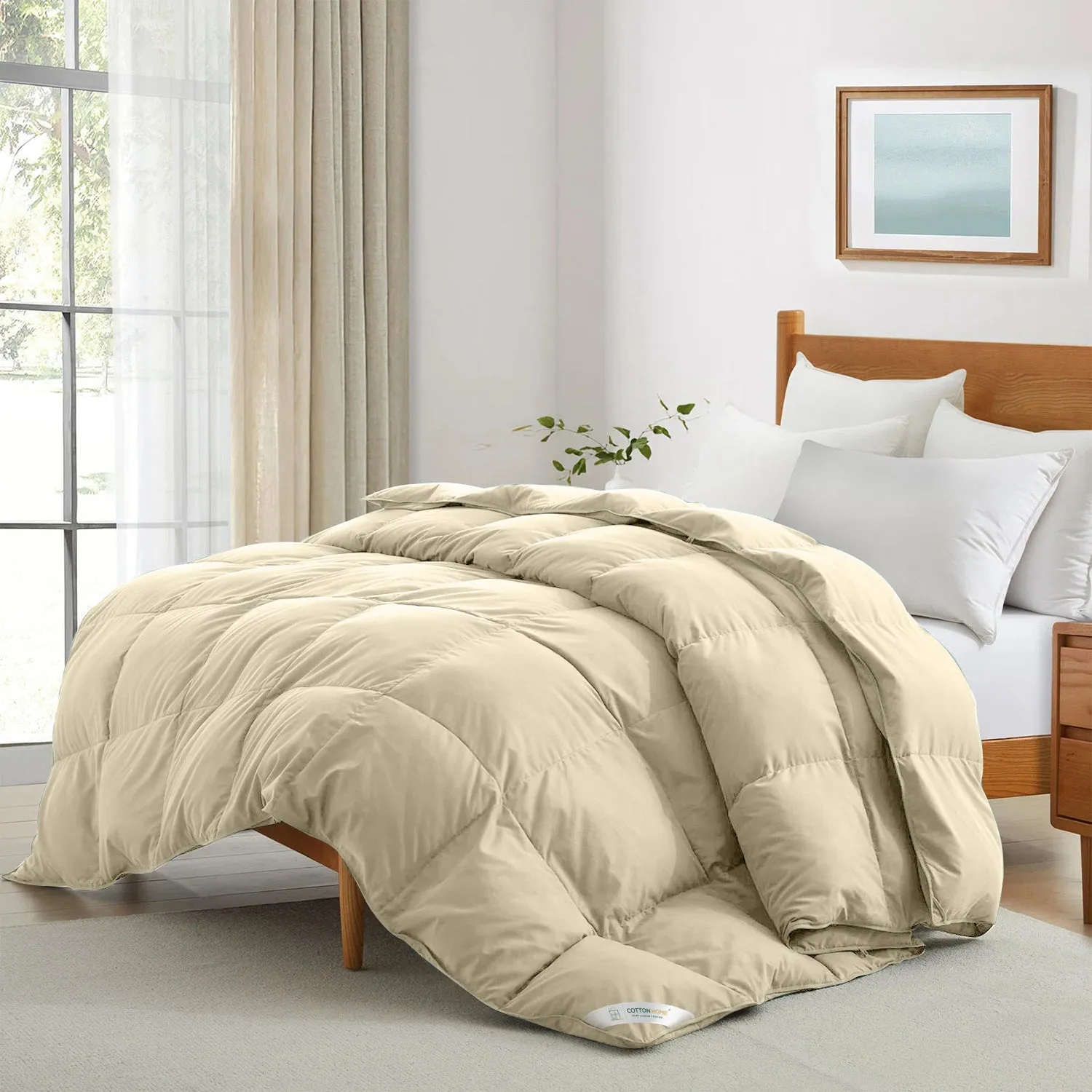 Premium Beige All Season High quality Super Soft Comforter 1 Piece