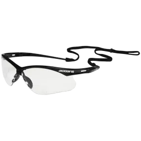 Protective Glasses - Jackson Safety SG Series Premium Safety Glasses with Magnification - Anti-Scratch Coating - Clear Lens, (Case of 12), 50040 / 50041 / 50042