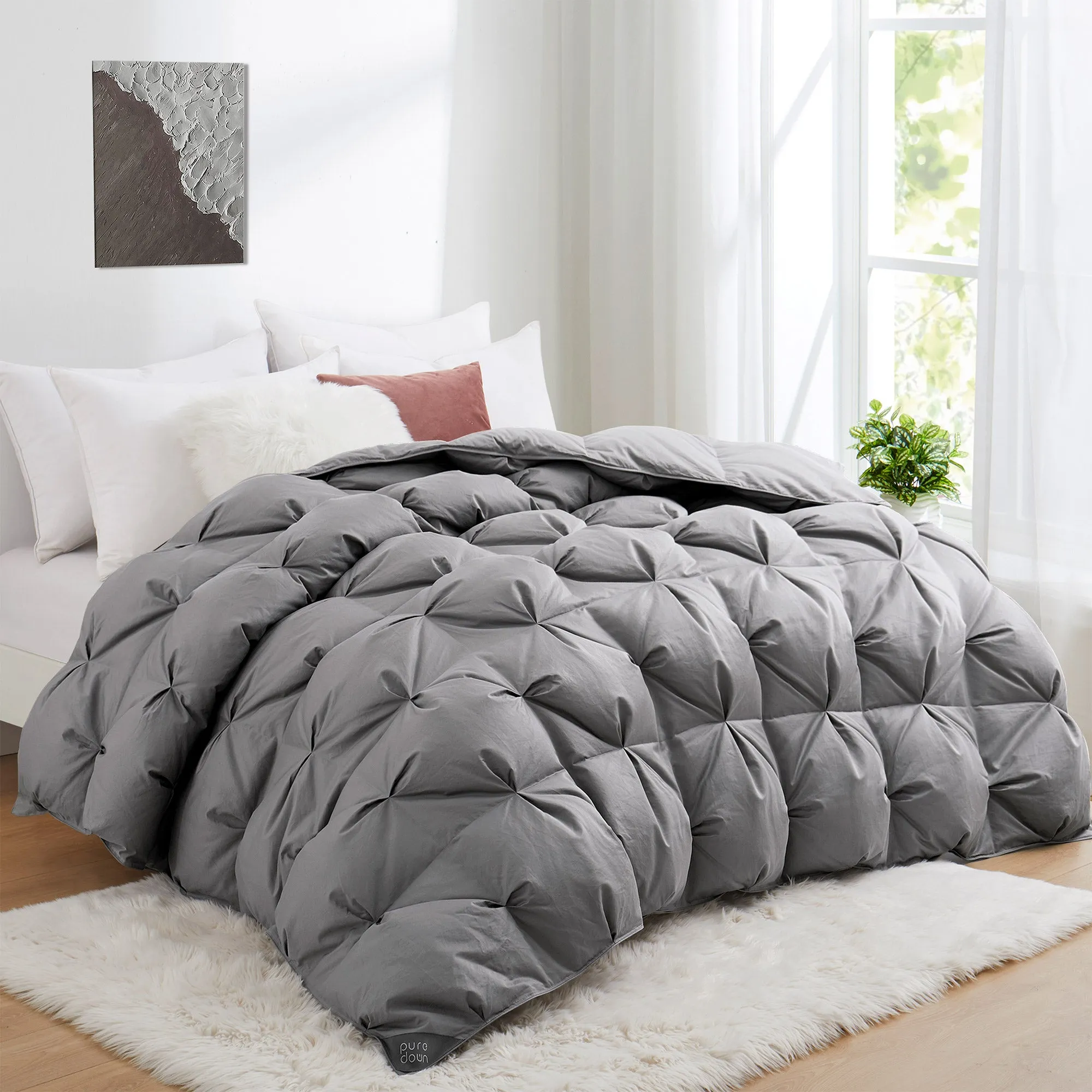 Puredown Luxury White Goose Down Comforter