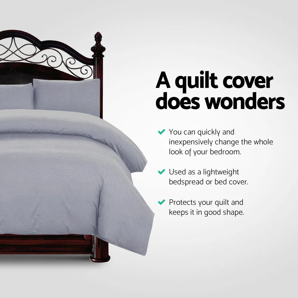 Quilt Cover Set Classic Grey - King