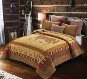 "Horse & Horseshoe" Patchwork Quilt Set - Full/Queen Size