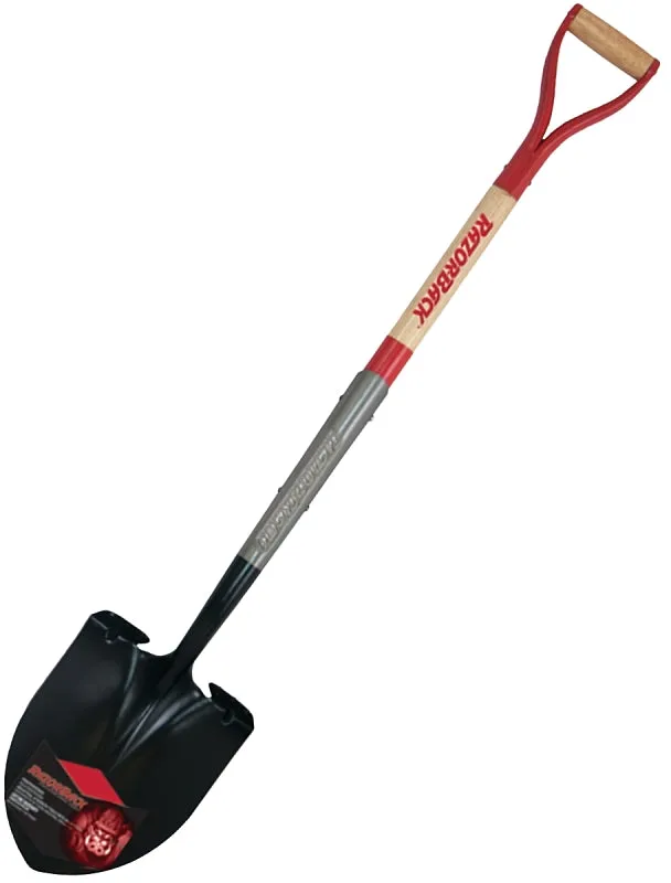 Razor-Back 2594200 Digging Shovel, 9 in W Blade, Steel Blade, North American Hardwood Handle, D-Shaped Handle :EA: QUANTITY: 1