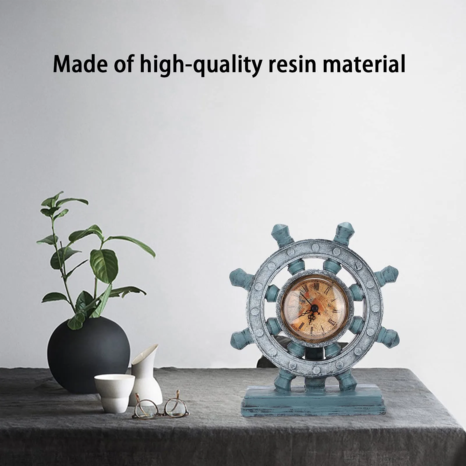 Retro Clock, Retro Table Clock Bookshelf Decorations for Living Room for Living Room Shop Office