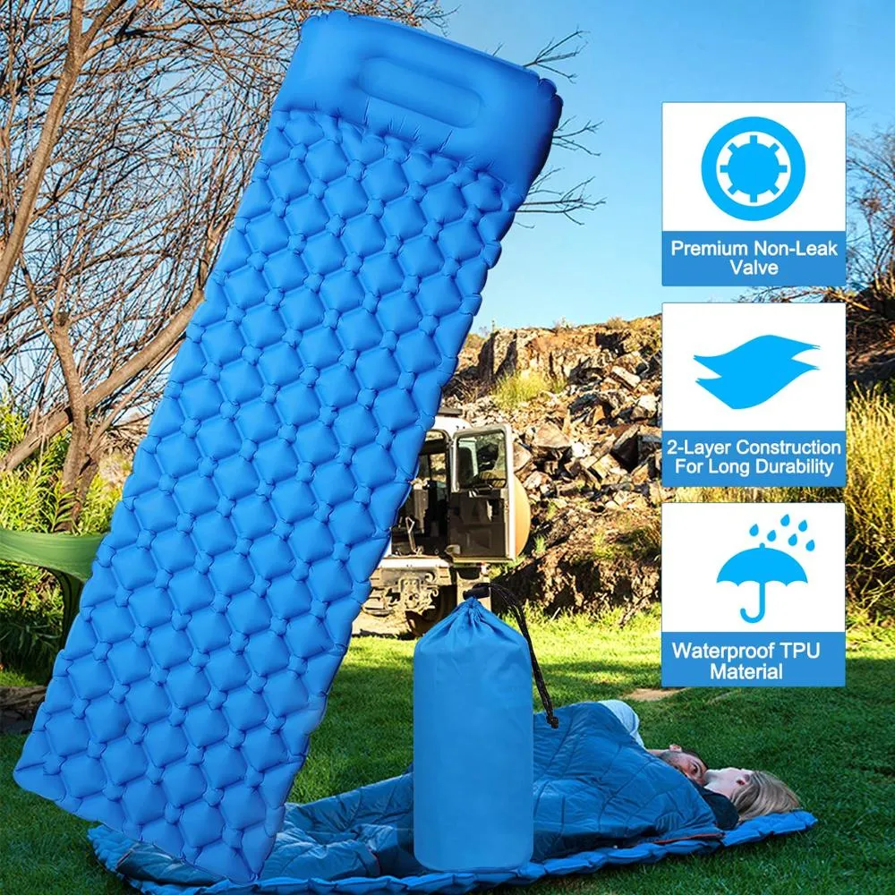 Rooxin Camping Mat Inflatable Mattress for Sleeping Pad Waterproof Cushion Mattress in Tent Air Bed