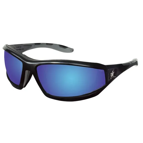 RP218BDC MCR Safety RP2 Series Safety Glasses, Blue Diamond Mirror Lens