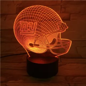 Rugby NFL New York Giants 3D night light 1/3/7/16 colors available