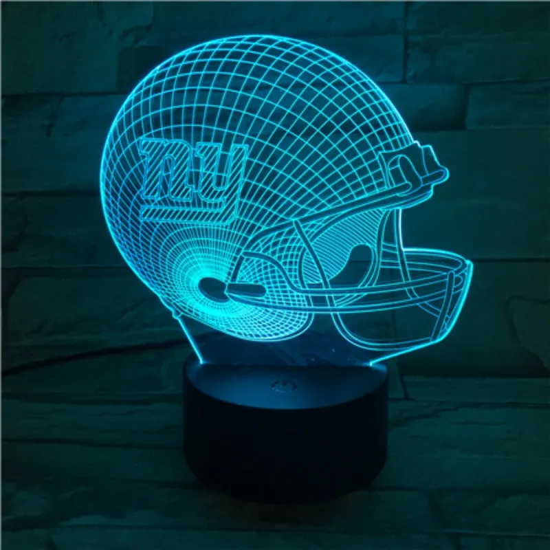 Rugby NFL New York Giants 3D night light 1/3/7/16 colors available