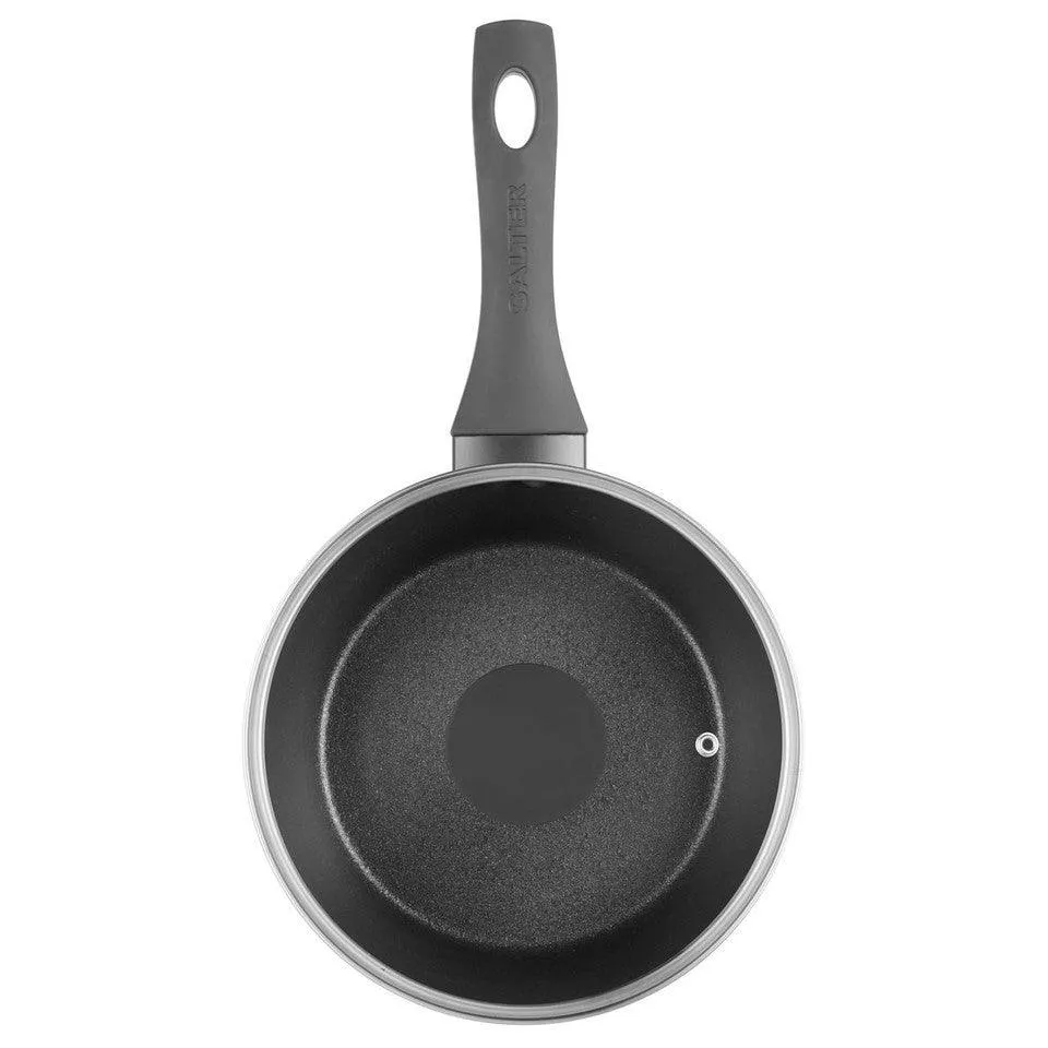 Salter Thermo Collar Non Stick Saucepan with Glass Lid | 16cm