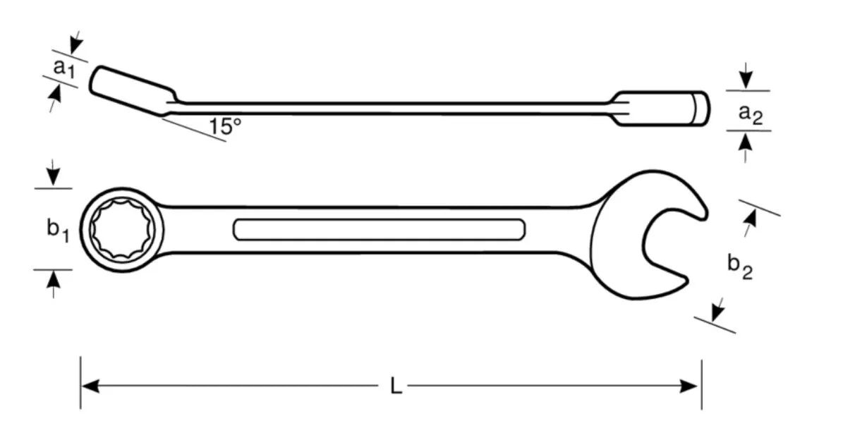 Sandvik Belzer Metric Flat Combination Wrenches with Chrome Finish  111M-26mm