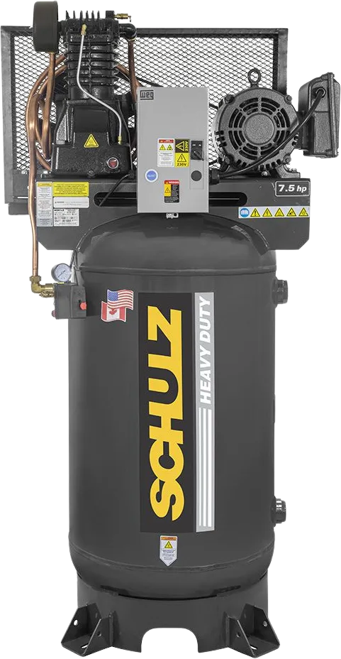 Schulz Premium Series Air Compressor 7.5 HP 80 gal. 2-Stage 230V 1-Phase Vertical New