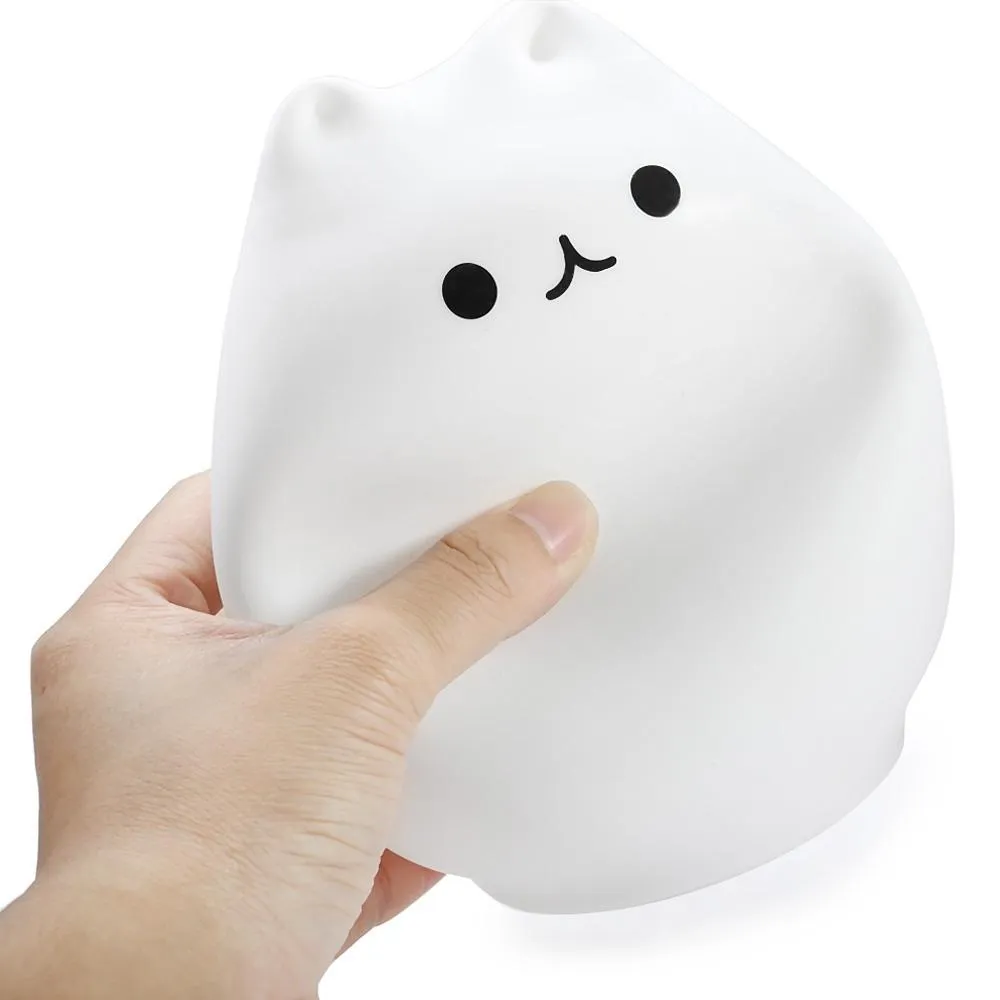 Silicone Cat Night Lamp 7 Colours