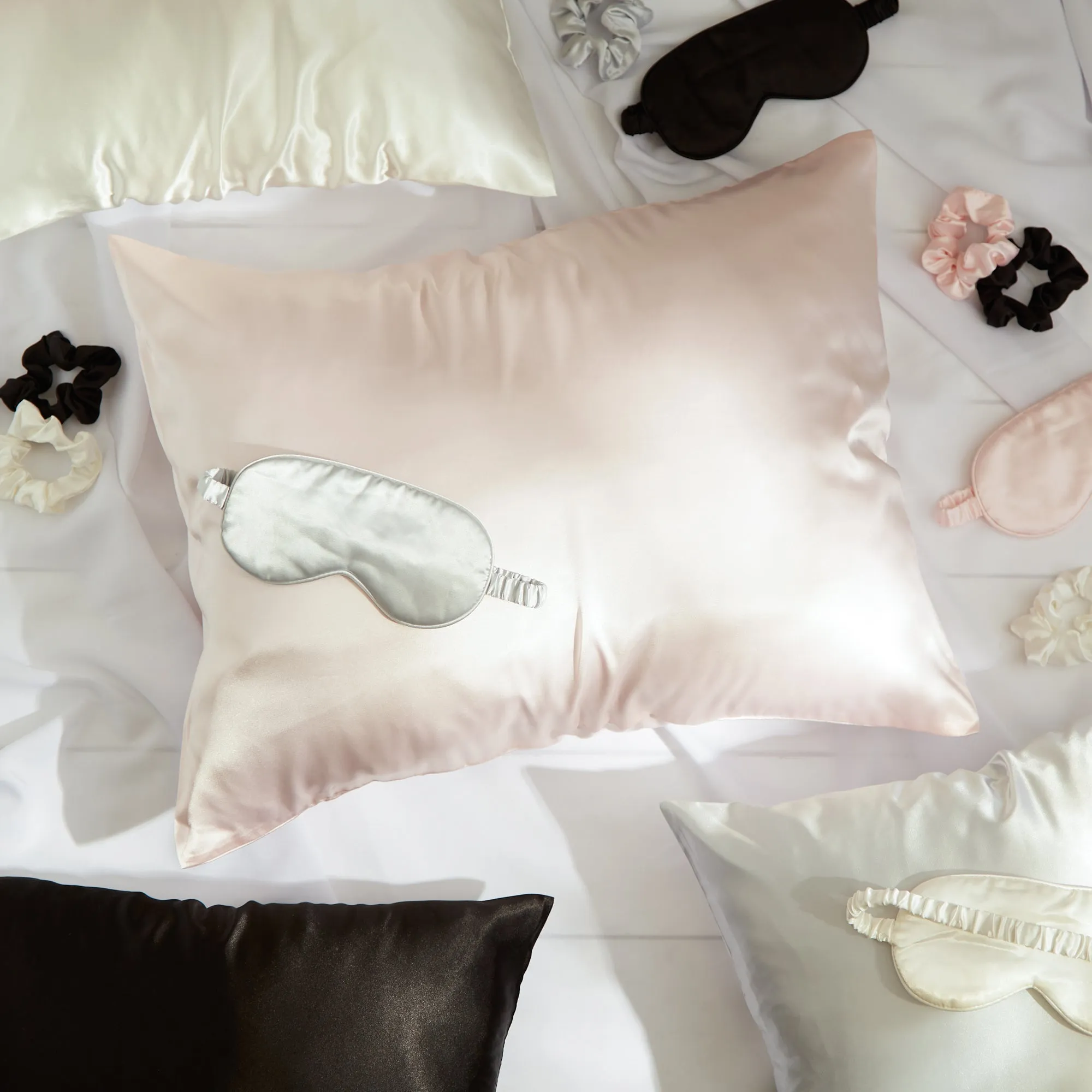 Silk-Like Satin Sleep Set - Cream