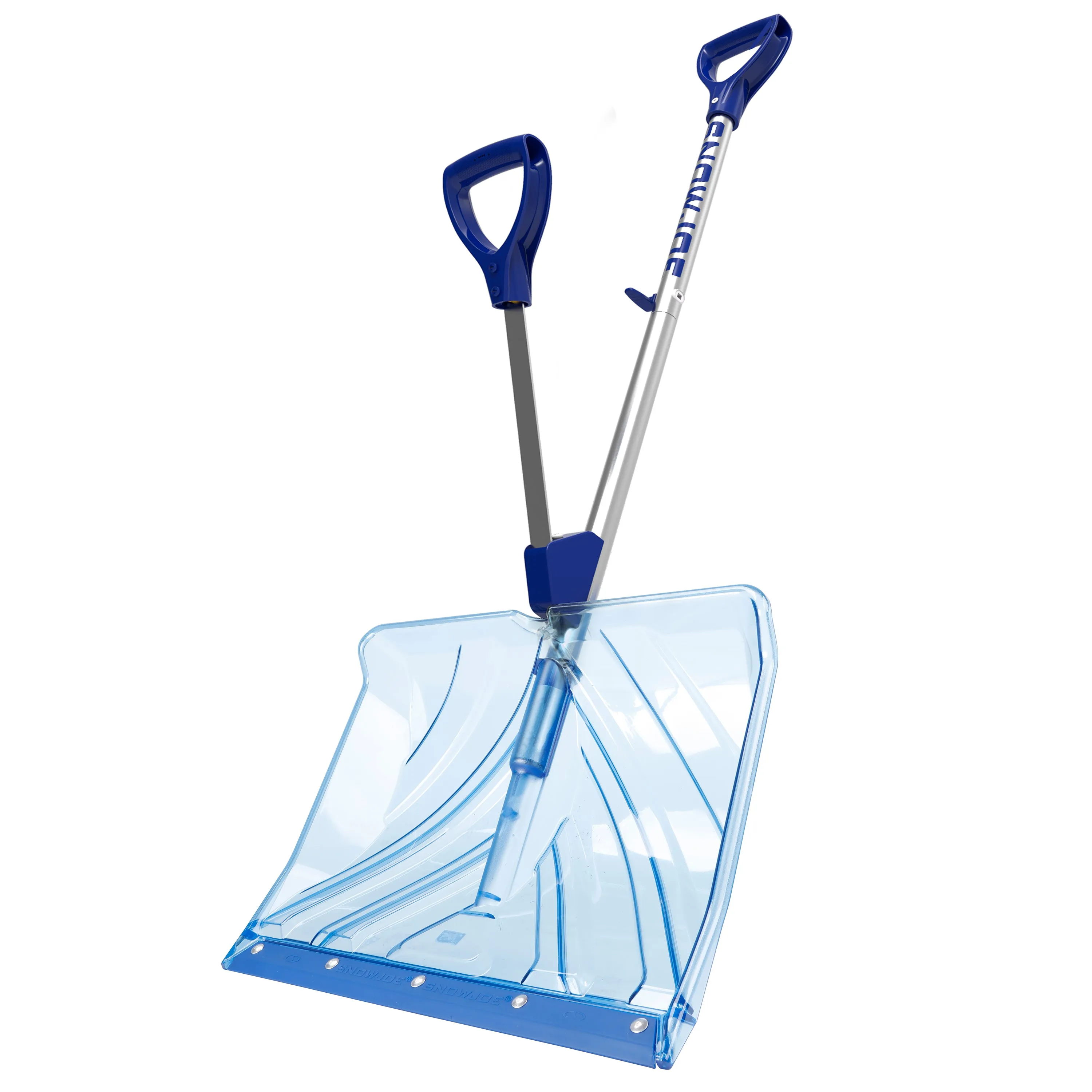 Snow Joe Shovelution SJ-SHLV02 18-IN Strain-Reducing Indestructible Shatter Resistant Polycarbonate Snow Shovel w/ Spring Assisted Handle