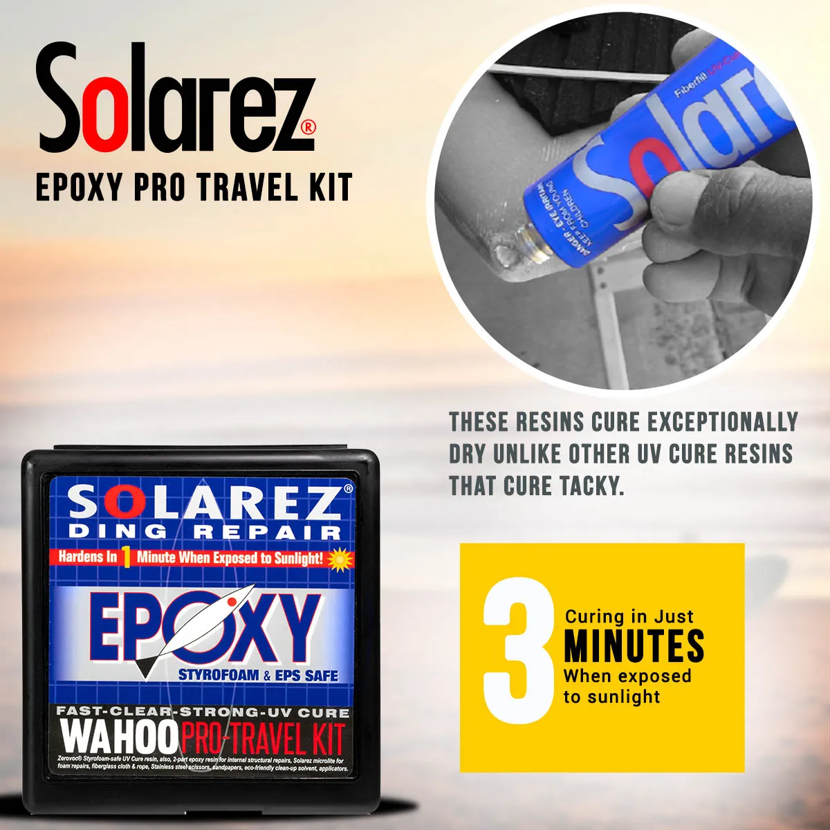 Solarez Epoxy Pro Travel Ding Repair Kit