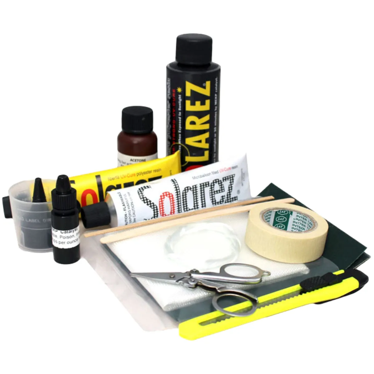 Solarez Polyester Pro Travel Ding Repair Kit