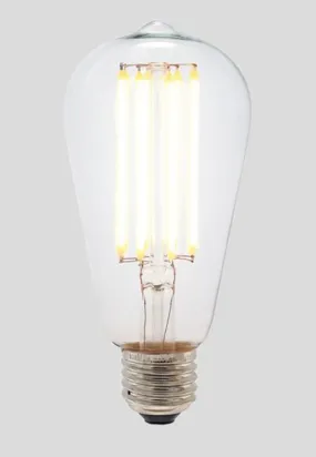 ST64 Long LED Filament - Clear Glass - 8W E27 3000k