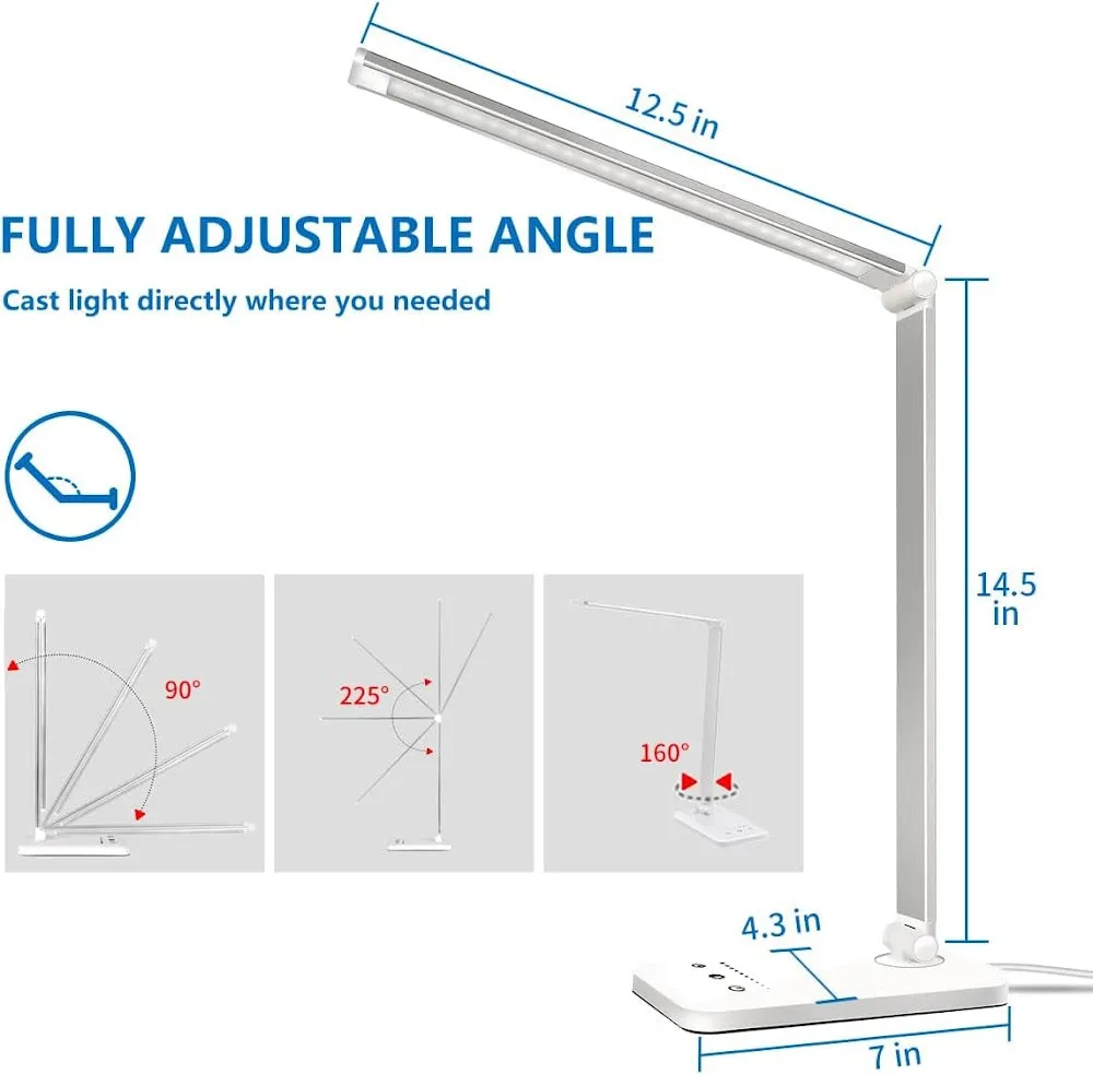 StitchesandTweed LED Light Adjustable Desk Lamp