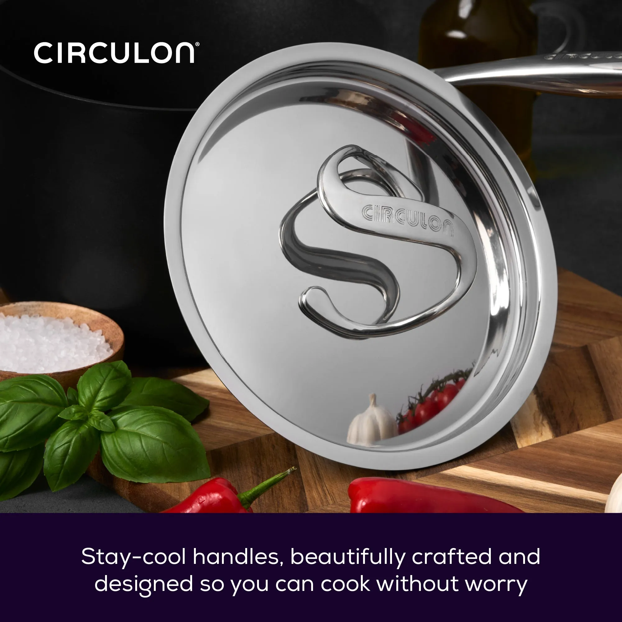 Style Non-Stick Frying Pan & Casserole Pan Set - 3 Pieces