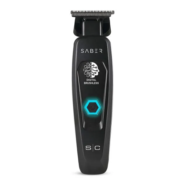 Stylecraft SABER - PROFESSIONAL FULL METAL BODY DIGITAL BRUSHLESS MOTOR CORDLESS HAIR TRIMMER - BLACK