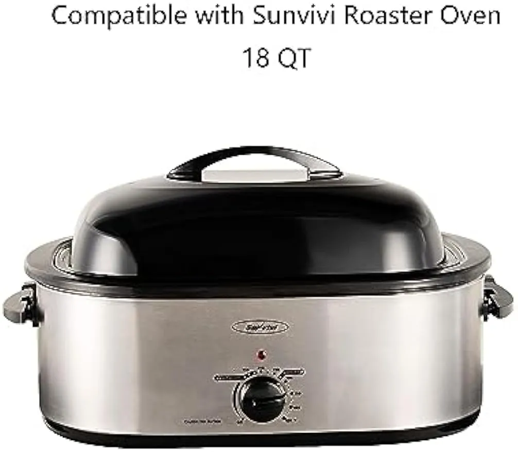 Sunvivi 18Qt Roaster Oven Rack with Integrated Feet, Cooling Drying Rack Kitchen Rack, PTFE Free, Roasting, Drying, Grilling, Dishwasher Safe, Fit Sunvivi 18Qt Roaster Oven