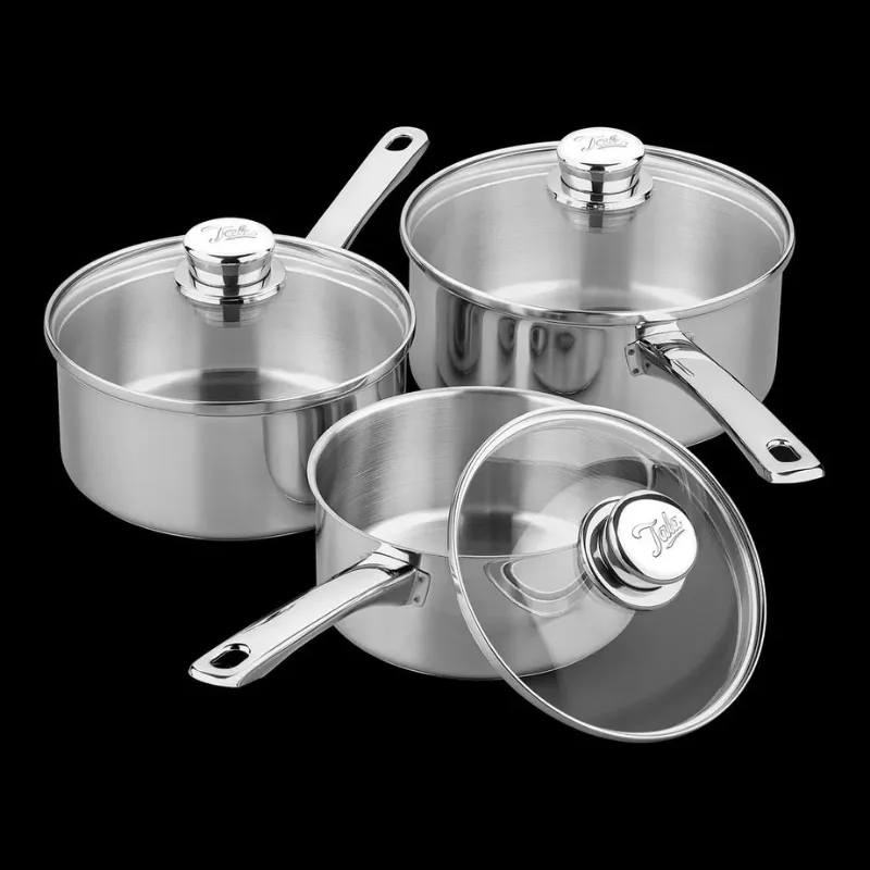 Tala Performance Stainless Steel Saucepan Set 16cm,18cm and 20cm