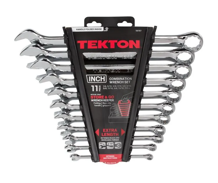 Tekton 18767 11 Pc SAE Combination Wrench Set (1/4-7/8")