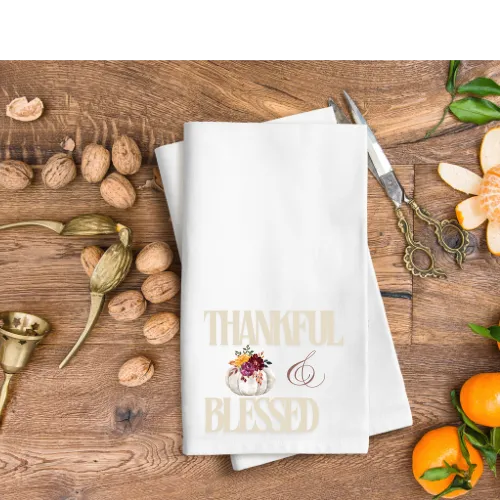 Thankful & Blessed | Tea Towel