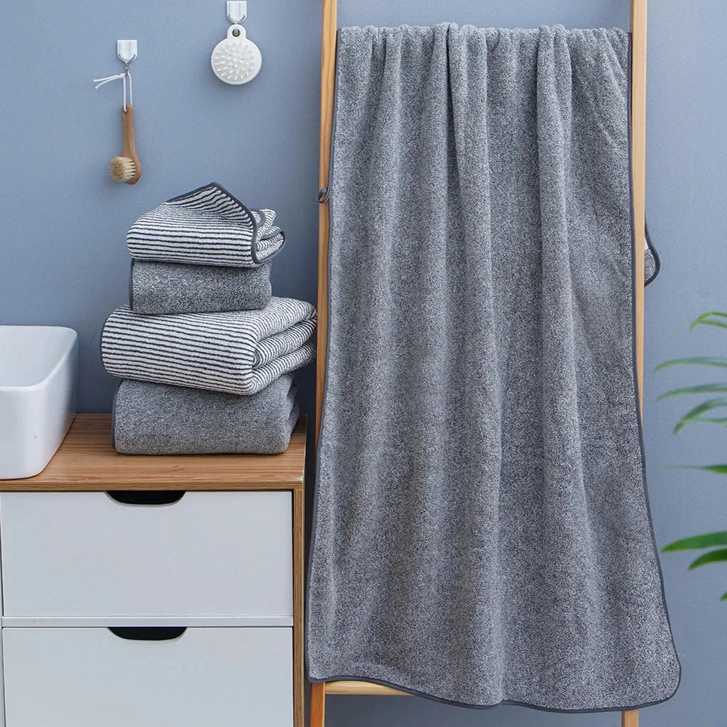 Thickened Microfiber Bath Towel – Quick-Dry, Soft & Absorbent  for Spa Beach Home