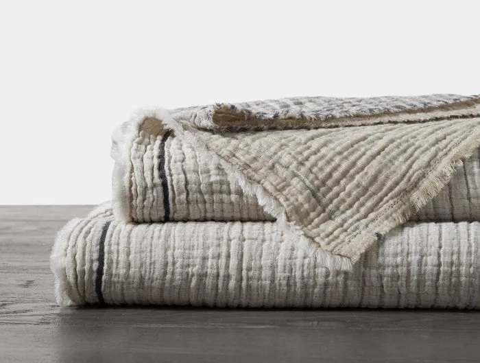 Topanga Organic Matelasse Blanket | Coyuchi