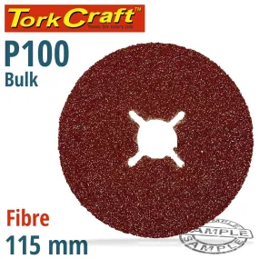 TORK CRAFT FIBRE DISC 115MM 100 GRIT BULK ABR55100