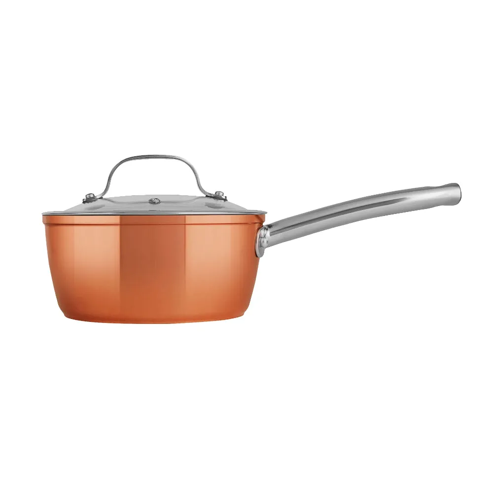 Tower Copper 3 Piece Saucepan Set  - Copper