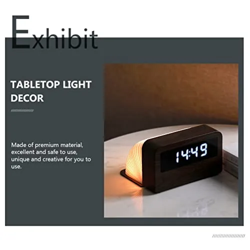 Toyvian 1 Set of Creative Clock Lamp Decoration Desktop Lamp Adornment Bedroom Light