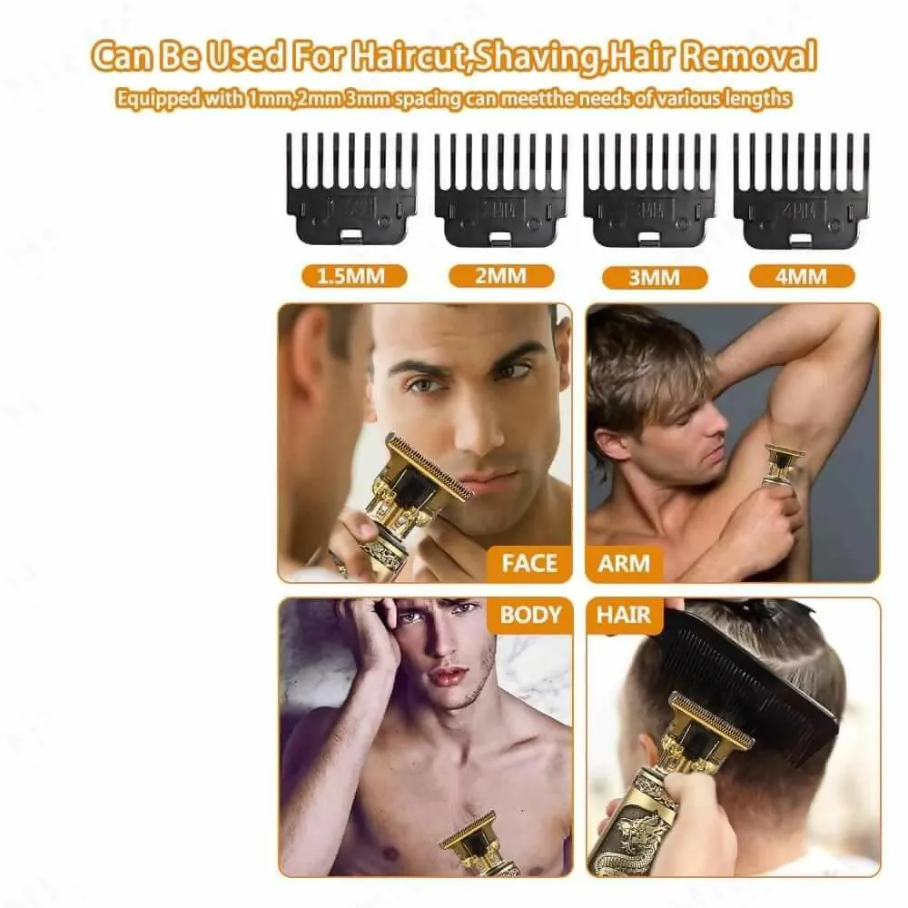 Trimmer Shaving Machine Vintage T9 Professional Dragon Style Metal Rechargeable Electric Hair Clipper Cutting Machine