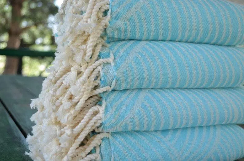 Turquoise Sunrise Oversize Sandless Cotton Towel