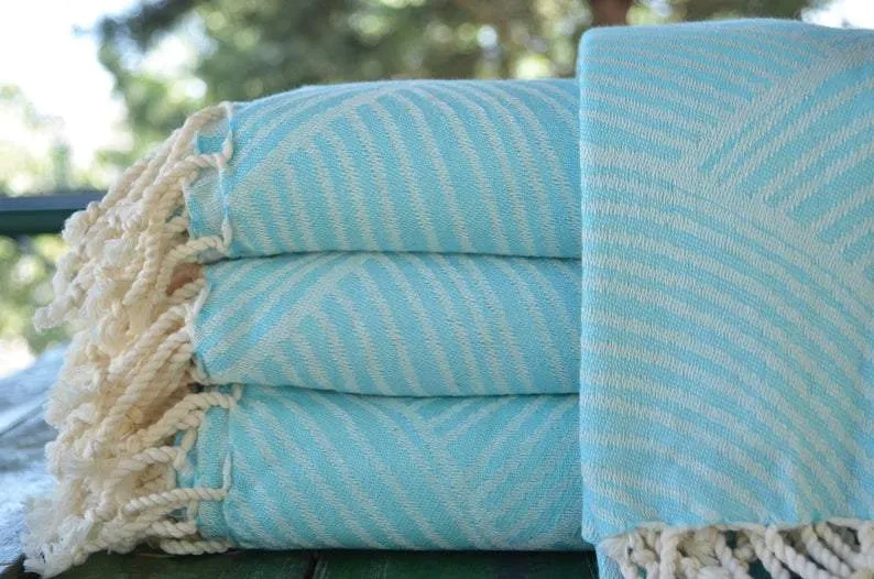 Turquoise Sunrise Oversize Sandless Cotton Towel