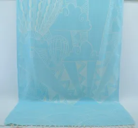 Turquoise Sunrise Oversize Sandless Cotton Towel