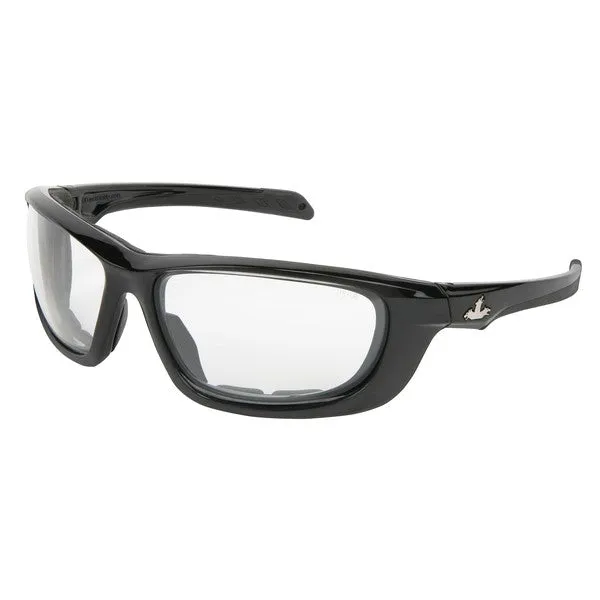 UD210PF MCR Safety UD2 Series Safety Glasses, Clear Lens, Black Frame