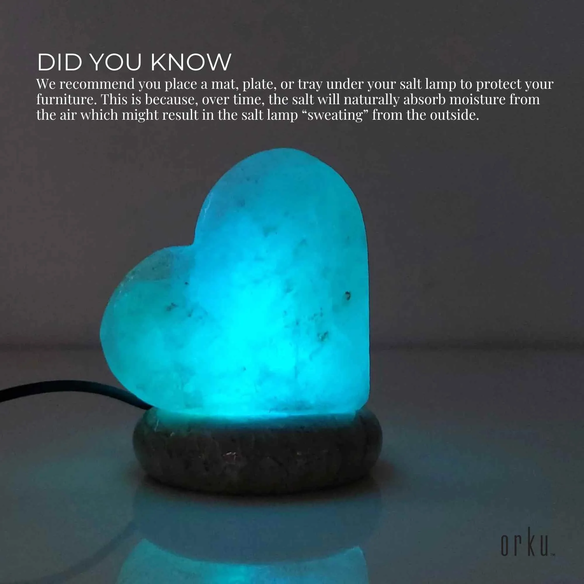 USB Colour Changing Salt Himalayan Lamp - Heart Love Shape Pink Rock LED Light