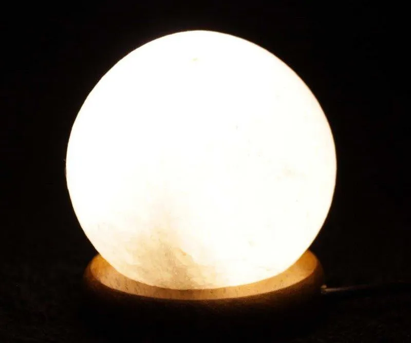 USB Himalayan Sphere Salt Lamp - 8 cm (plain)