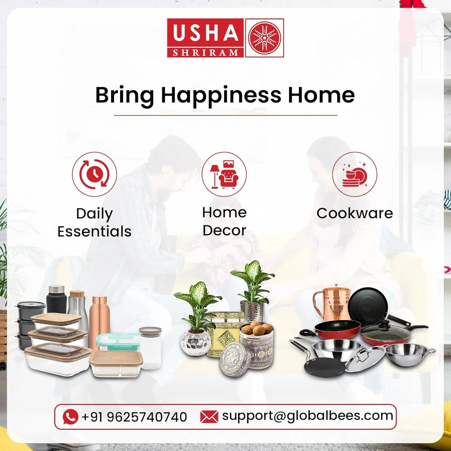 USHA SHRIRAM Borosilicate Sauce Pan with Lid & Handle (600ml) | Small Milk Tea Pan | Boiling Pan | Patila for Cooking, Boiling | Glass Cookware for Gas Stove | Gift for Housewarming (Transparent)