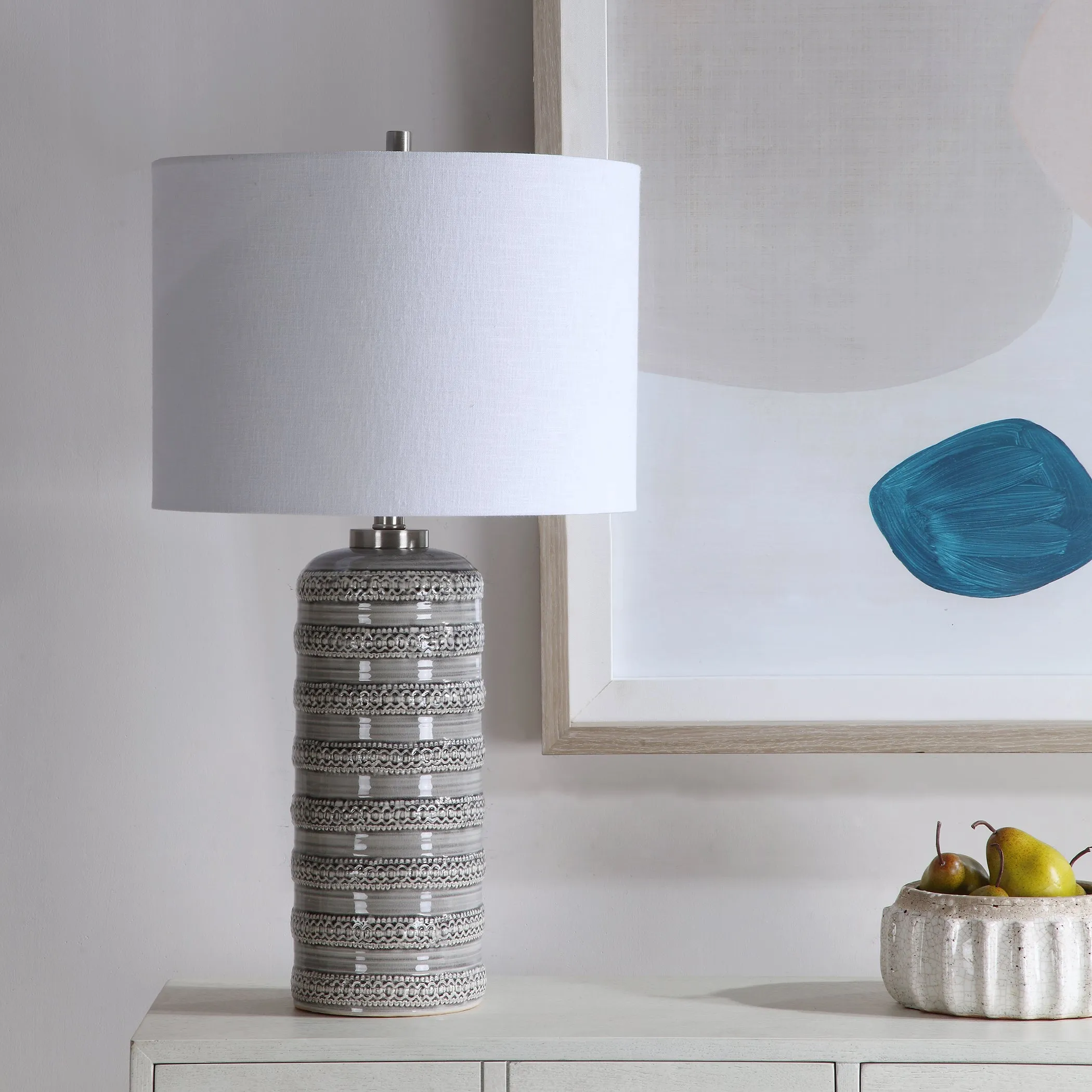 Uttermost Alenon Light Gray Table Lamp