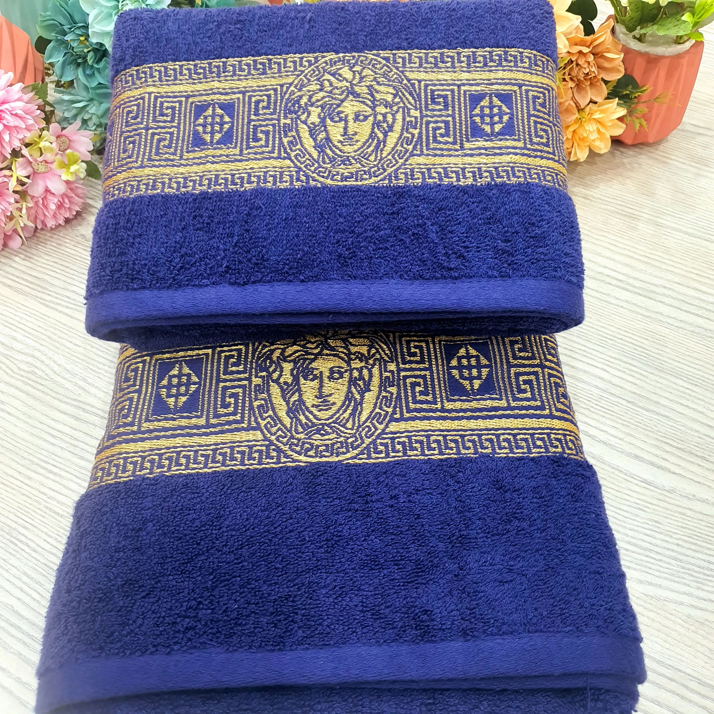 VERSAGE Design Pack of 2 - Large & Medium Towel - Export Quality