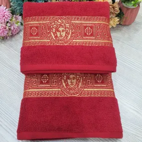 VERSAGE Design Pack of 2 - Large & Medium Towel - Export Quality