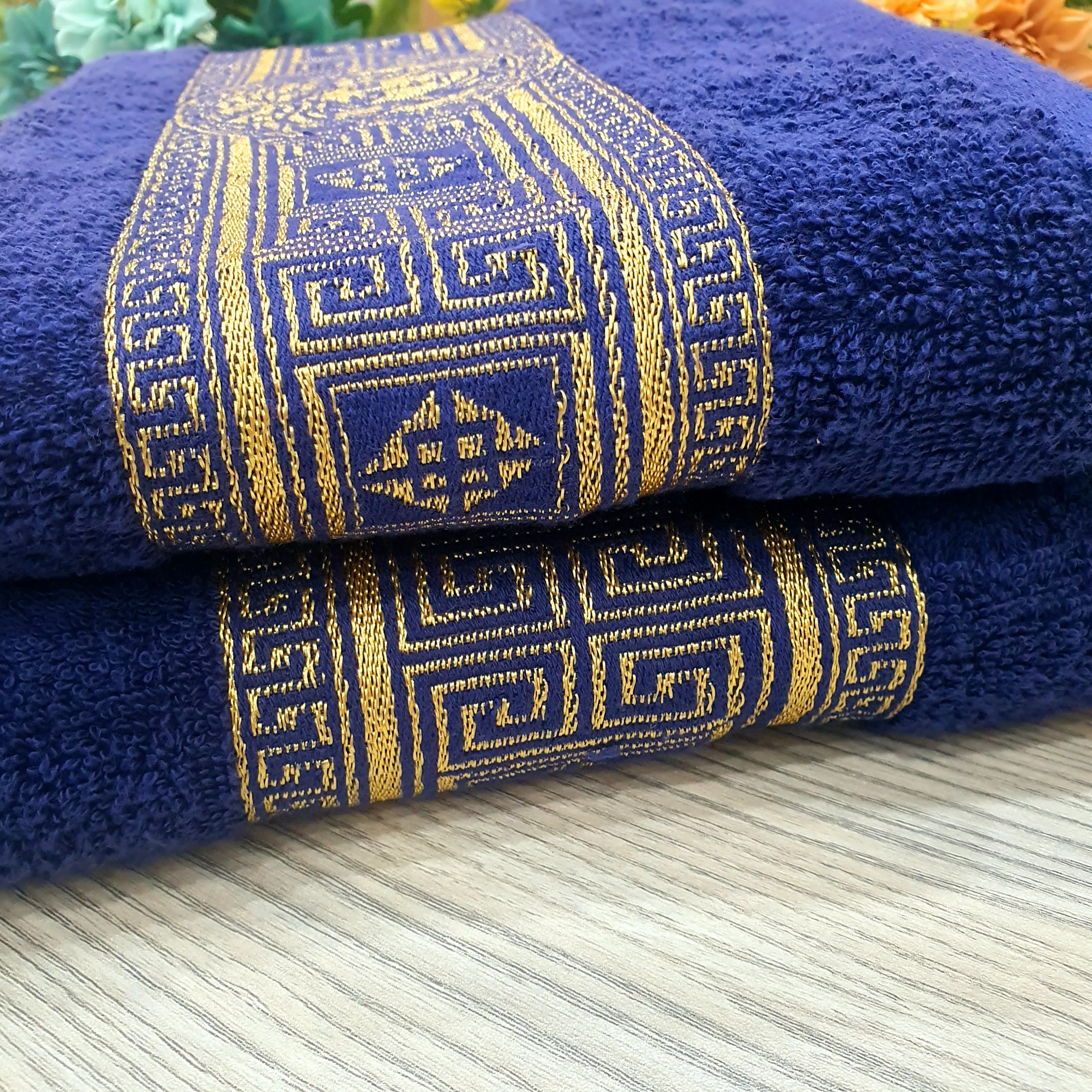 VERSAGE Design Pack of 2 - Large & Medium Towel - Export Quality