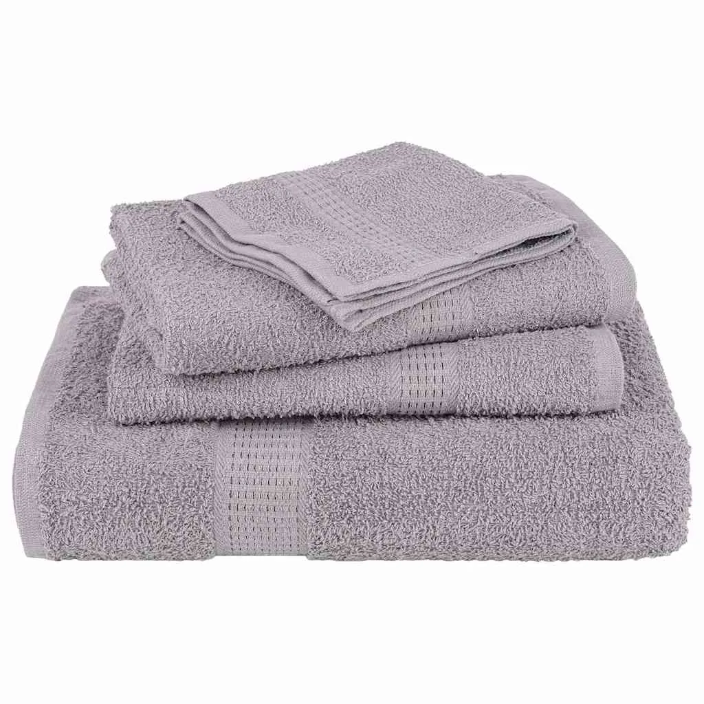 vidaXL 12 Piece Towel Set Grey 360 gsm 100% Cotton